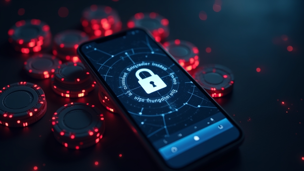 Smartphone mit sicherem Login und Schloss-Symbol im Casino-Kontext