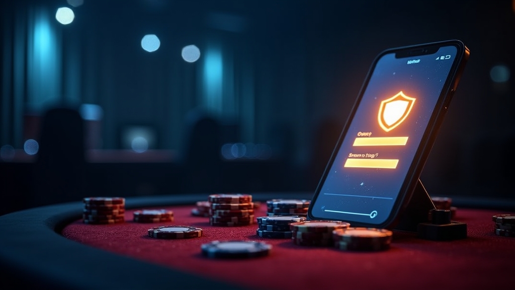 Sichere Vorbereitung für Anmeldung mit Schloss-Symbol im Casino-Stil